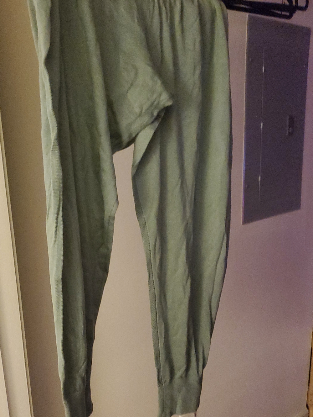 Athleta Womens Daydream Sweater Sleep Jogger Pants 2X Sage Green Pockets NEW
